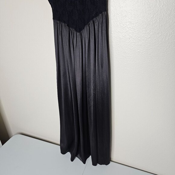 Vintage TJW S Slip Dress Black Lace Ruffle Babydoll Fairy Grunge Whimsigoth - Picture 7 of 8